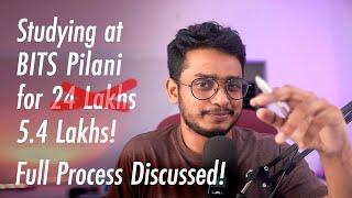 How I am studying at BITS Pilani for less than 6 Lakhs Total! A Guide for new BITSians!