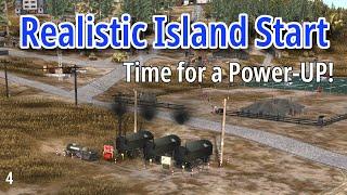 How to get Power going  | Realistic isolated Island | Workers and Resources 4