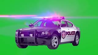 Police Car Green Screen Effects with SFX [4K UHD]