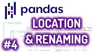 Python Pandas Tutorial #4 for Beginners - Locating and Renaming Index's