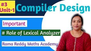 JNTUH | Role of Lexical Analyzer | Compiler Design in Telugu | JNTUH CD Classes | How to pass CD |