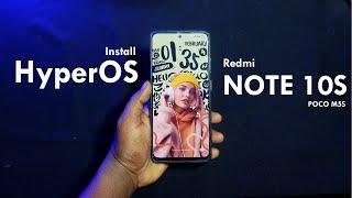 How To Install HyperOS Update Redmi Note 10S | POCO M5s | HyperOS 1.0.1.0 | Rosemary | Dot SM