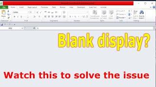 Excel Blank Display Fix