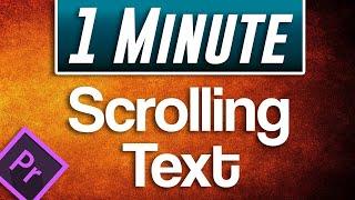 How to Add Scrolling Text Tutorial  Premiere Pro 2024