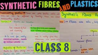 Synthetic fibres and plastics chapter 3 class 8 | synthetic fibres and plastics class 8 | notes