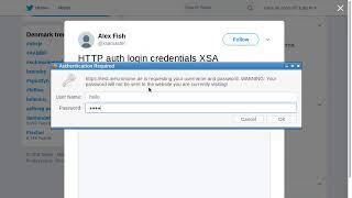 Twitter/iframe: Cross Site Authentication (XSA) with HTTP basic auth