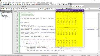 c program to make a calendar | Easiest way | Step by step