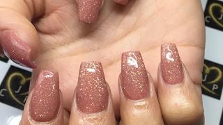 Sculptured Acrylic Nails | Rose Gold | Acrylic Application