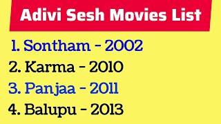 Adivi Sesh Movies List ||Upcoming Movies|Actor||