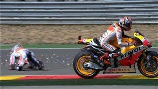 High Speed Footage: Pedrosa crashes out of Aragon GP