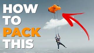 POV: How to pack a skydiving parachute | From start to finish 