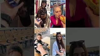 Giving condom and candy to cute girl on street tik tok video  #shorts  #1