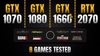 GTX 1070 vs GTX 1080 vs GTX 1660s vs RTX 2070 || Late 2023 Test in 8 Games