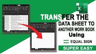 Transfer Data Sheet to another workbook using equal sign 2022