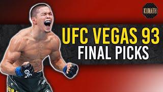 UFC VEGAS 93 FINAL PICKS | DRAFTKINGS UFC PICKS