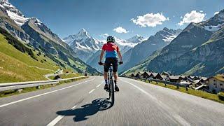 Cycling Journey in LAUTERBRUNNEN Valley Switzerland: 4K Scenic Adventure