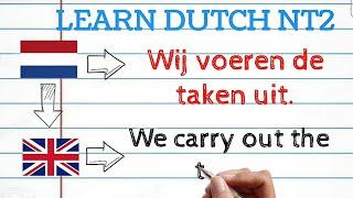 LEARN DUTCH [ NEDERLANDS LEREN ] Scheidbare Werkwoorden UITVOEREN-to carry out