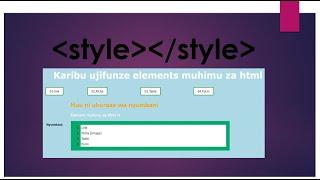 Html CSS (Jinsi ya Kuweka Nakshi Katika Tovuti)