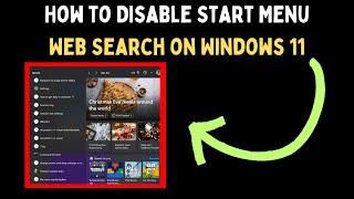 How to Disable Start Menu Web Search on Windows 11