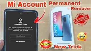 Redmi Note 9 Pro Remove Mi Account || Forgot Password Mi Account || Permanent Remove Mi Account 