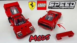 Ferrari F40 Mods from MadDad Bricks and My Own Spoiler Mod (LEGO Speed Champions)