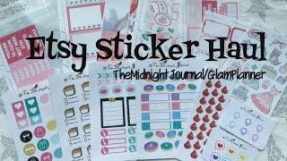 Etsy Sticker Haul/TheMidNightJournal/GlamPlanner