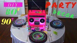 DIY 80s  or 90s Party Decoration Ideas| Glow in the Dark Party Decoration Ideas