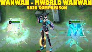 WANWAN M WORLD SKIN COMPARISON MOBILE LEGEND