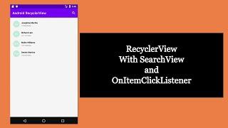 Android recyclerview with search/filter and onclicklistener