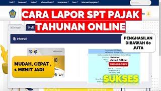 CARA LAPOR SPT TAHUNAN PNS DIBAWAH 60 JUTA