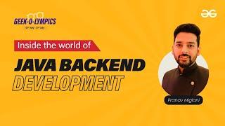 Day 2 | Inside the world of Java Backend Development | Geek O-Lympics 2023