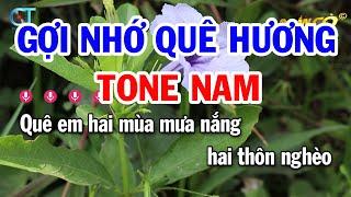 Karaoke Gợi Nhớ Quê Hương Tone Nam ( Am ) Nhạc Sống Tuấn Cò