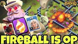 Fireball & Double Hero Charge !! Full Explanation in Tamil|Best Th13 Attack Strategy 2024