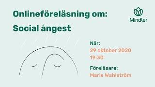 Föreläsning om social ångest 29/10