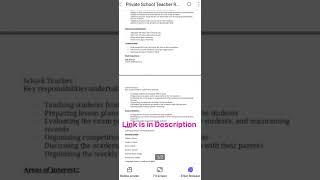 Private School Teacher Resume Sample | Reusme For Teacher job in School