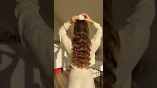 Overnight Heatless curls  #longhair #hair #beautifulcurls #beauty #hairhack #hairstyle #top