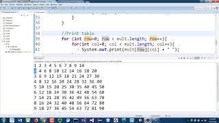 Multiplication Table (Java Programming 1)