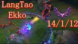 LangTao Ekko：Lv2 SOLO KILL MASTER TALON!(Master)