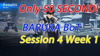 ONLY 50 SECOND! BARUKA BOSS  Battlefield of Time Ss4 W1  [Solo Leveling Arise]