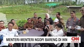 Momen Para Menteri Ngopi Bareng, Airlangga ke Bahlil: Kursinya Pak Kapolri Aja Diambil…