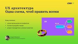 IT-пятница: UX Архитектура – одна схема, чтоб править всеми (Андрей Веревкин)