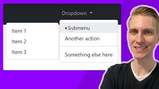 Bootstrap 5 Multi Level Dropdown Submenu on Left Side