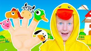 Семья пальчиков- Детская песня | Животные для Детей | Anuta Kids Channel - детские песенки [RU]