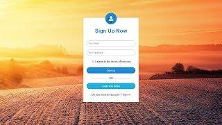 How To Make Signup Form Using HTML And CSS | Create Sign Up Form In HTML CSS
