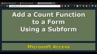 Use Count Function in a Calculated Control with a Form and Subform