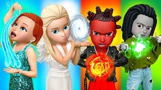 Fire, Water, Earth and Air | Four Elements at monster school! funny moments by La La Life Emoji