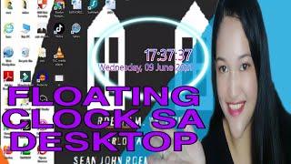 PAANO MAG DOWNLOAD O MAGKAROON NG DESKTOP FLOATING CLOCK? | ROELYN VASQUEZ