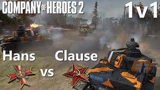 CoH2: 1v1 Hans (OST) vs ClauseWitz (SOV) - Company of Heroes 2