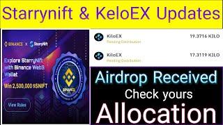 Starrynift And KiloEx Updates | Check your Allocation