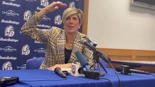 Hear from Iowa women's basketball coach Jan Jensen after Hawkeyes' win over Drake